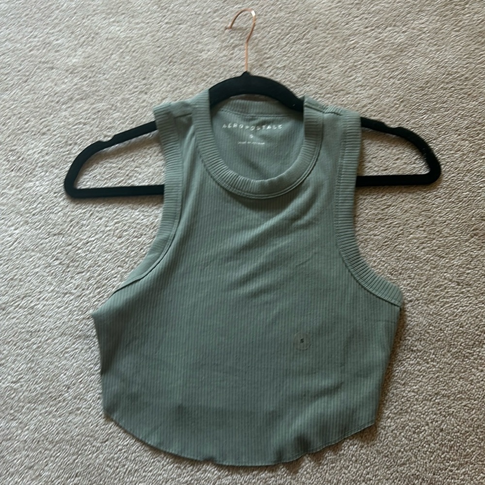 Aeropostale tank top size small color army green